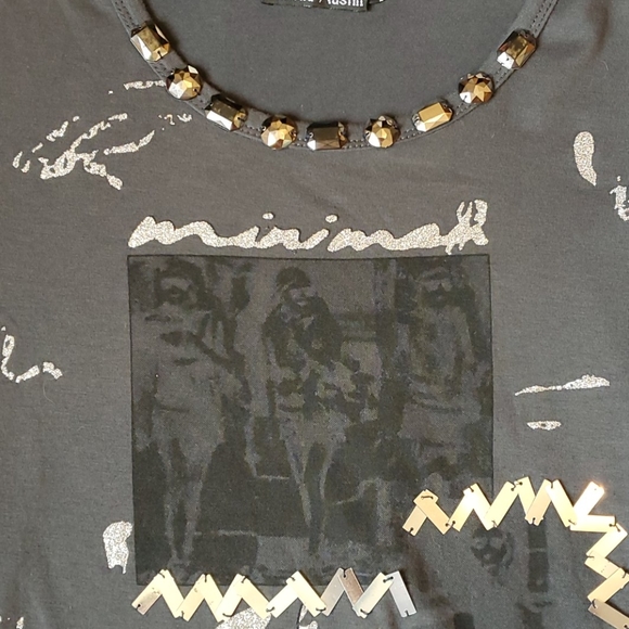 Amelia Austin size M/L gray glittery tunic - Picture 12 of 13